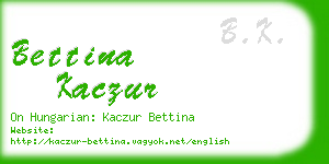 bettina kaczur business card